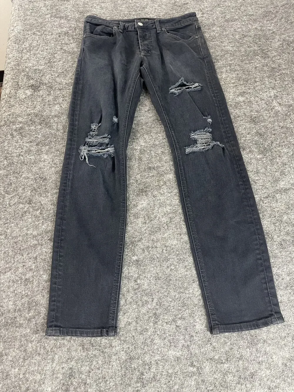 Neuw Jeans Mens 32x32 Blue Iggy Skinny Denim Pants Ripped Distressed N321